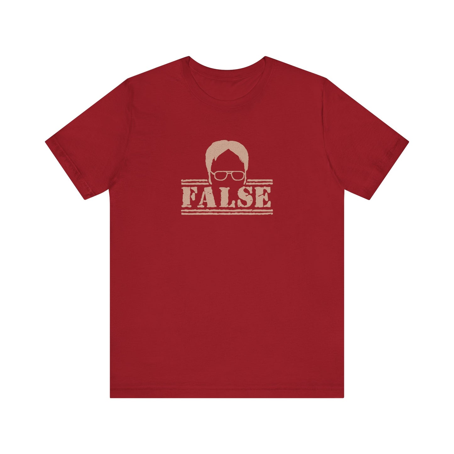 Dwight Schrute FALSE —  The Office-Inspired Retro Tee (Dark)