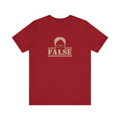 Dwight Schrute FALSE —  The Office-Inspired Retro Tee (Dark)