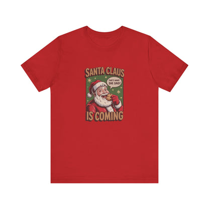 Santa Claus is Coming — Vintage Christmas Tee (Light)