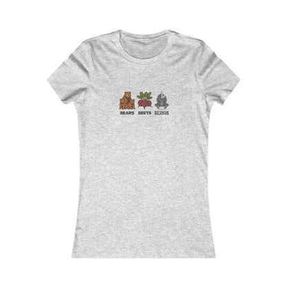 Bears, Beets, Battlestar (Captions) — Retro Women's Tee (Light)