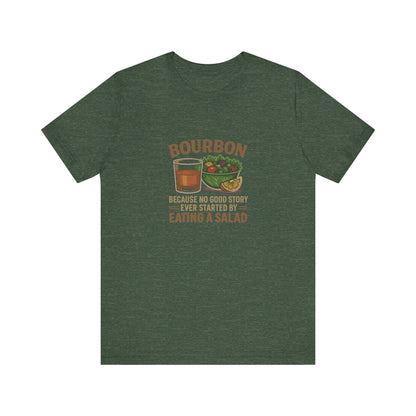 Bourbon > Eating a Salad — Graphic Retro Tee (Dark)