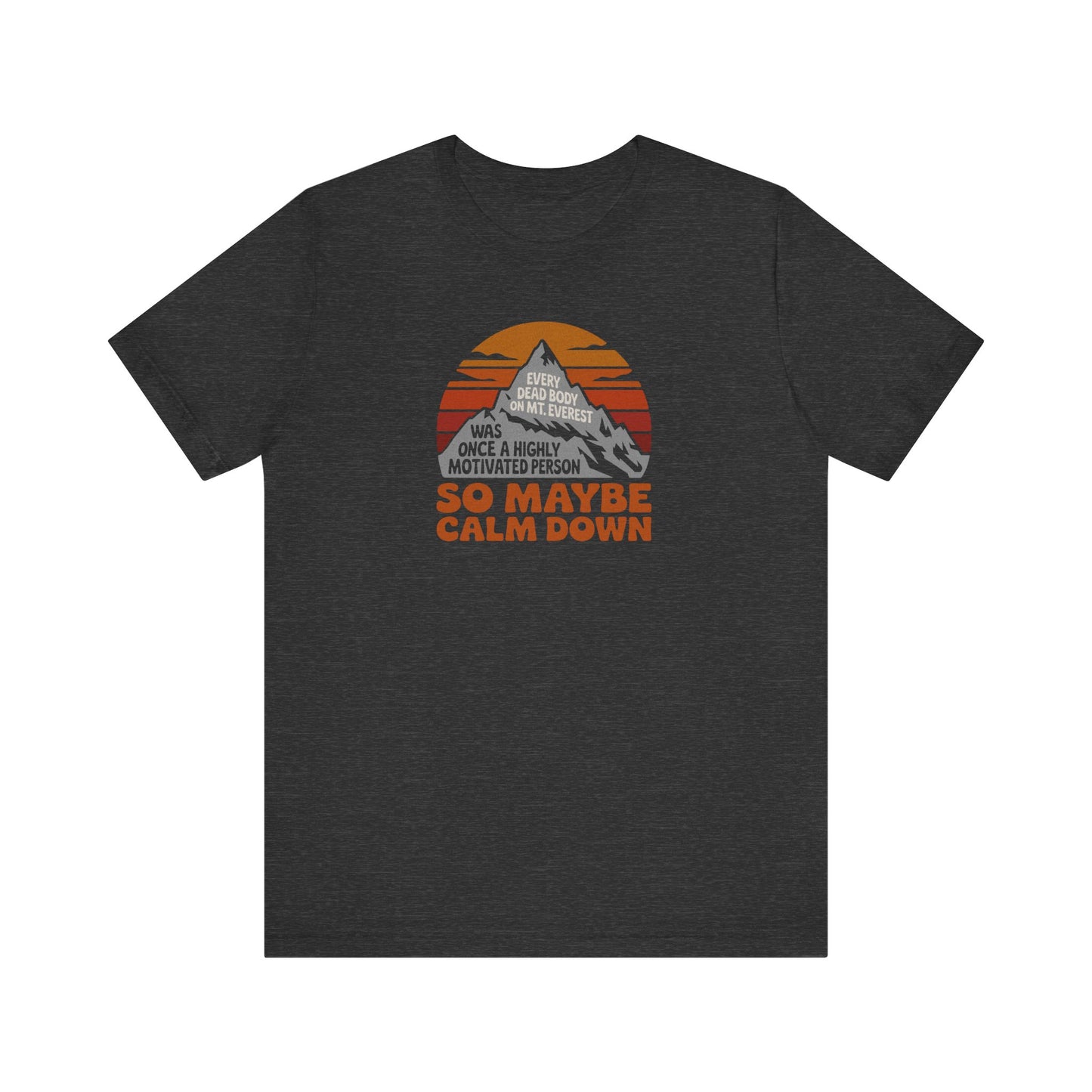 Everything in Moderation (Especially Fitness) – Mount Everest Retro Tee (Dark)