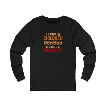 A Group of Children is Called a Migraine — Retro Long Sleeve (Dark)