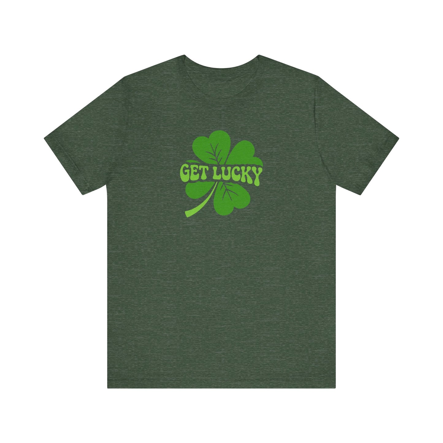 I’m Up All Night to Get Lucky — St. Patrick's Retro Tee (Dark)