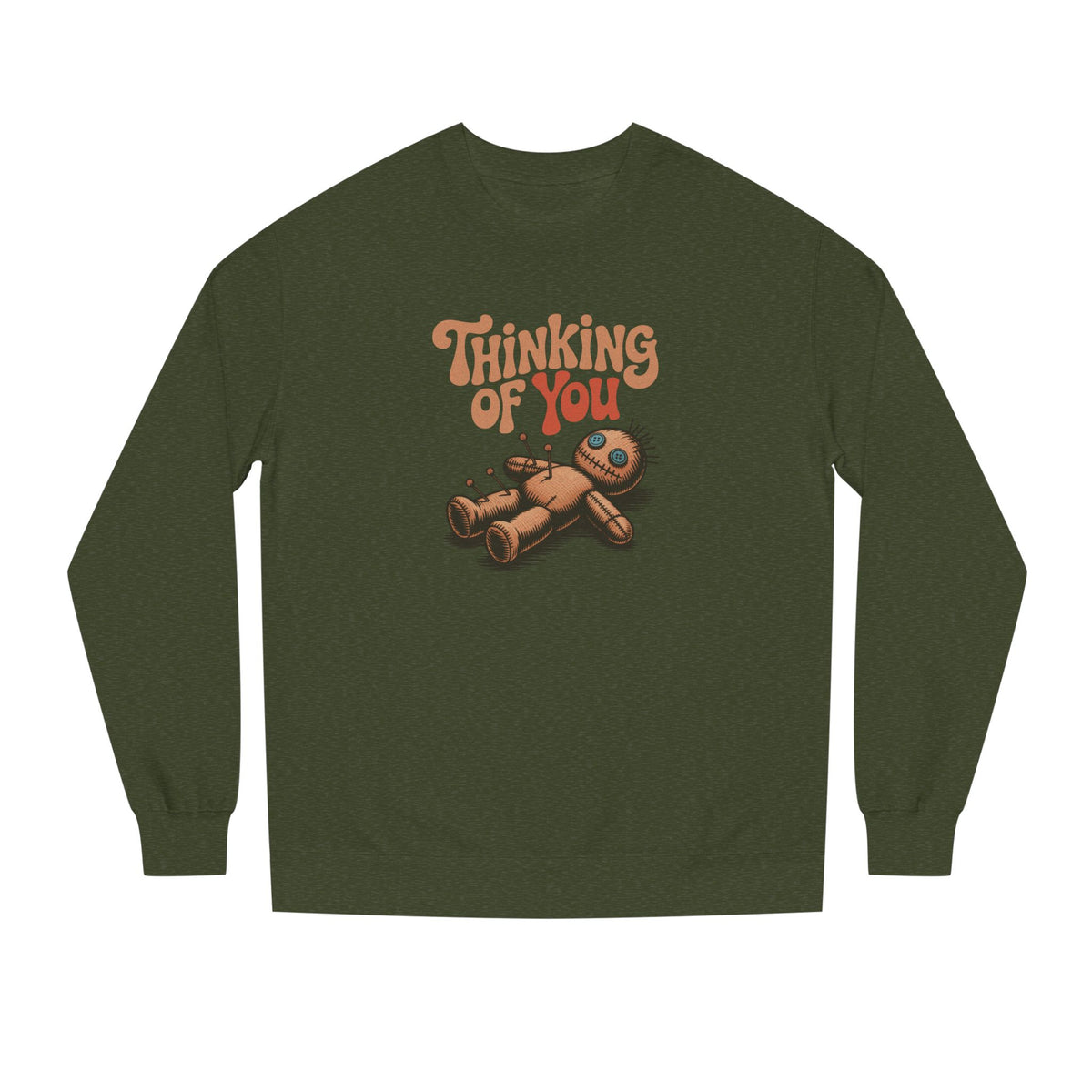 The Voodoo That You Do, So Well — Retro Voodoo Doll Sweatshirt (Dark)