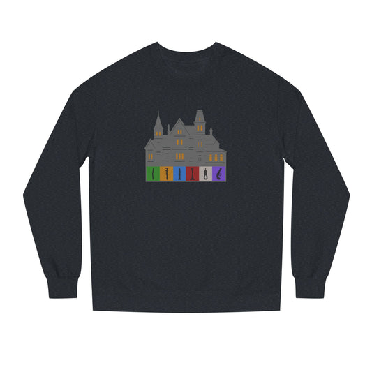 Welcome to Hill House (Off Route 41) — Clue Retro Sweatshirt (Dark)