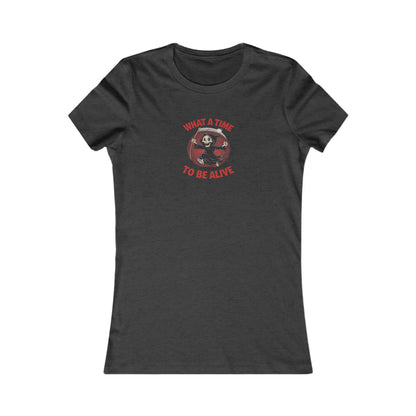 What a Time to Be Alive — Not-So-Grim Reaper Retro Women's Tee (Dark)