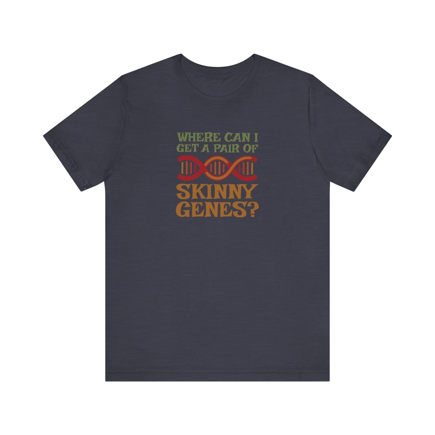 Pair of Skinny Genes (Colorful) — Retro Graphic Tee (Dark)