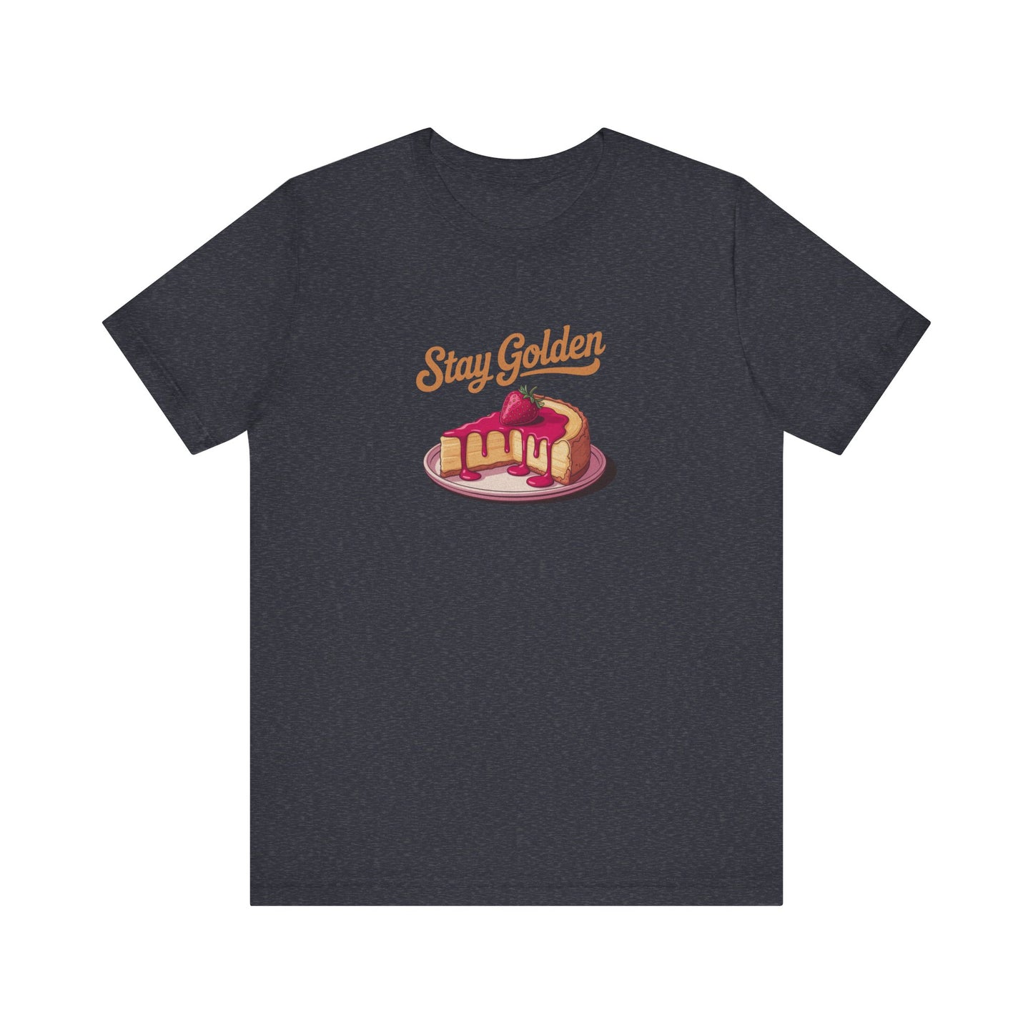 Stay Golden — Retro Cheesecake Graphic Tee (Dark)