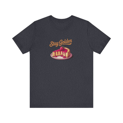 Stay Golden — Retro Cheesecake Graphic Tee (Dark)