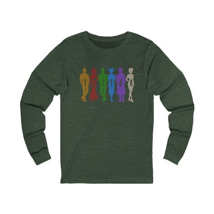 The Usual Suspects, Properly Armed — Clue Retro Long Sleeve (Dark)
