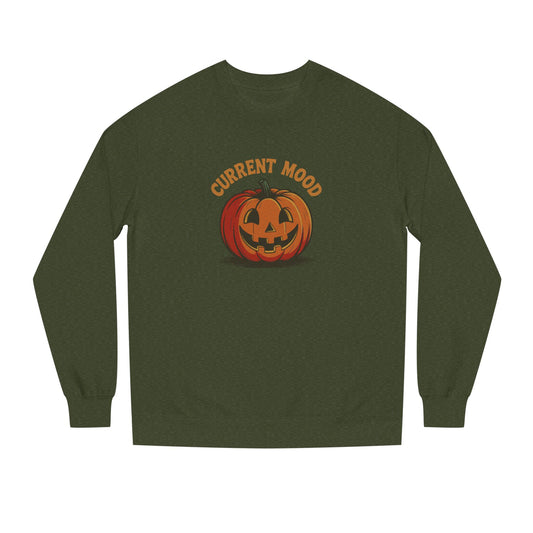 Current Mood (Classic Pumpkin) — Retro Halloween Sweatshirt (Dark)