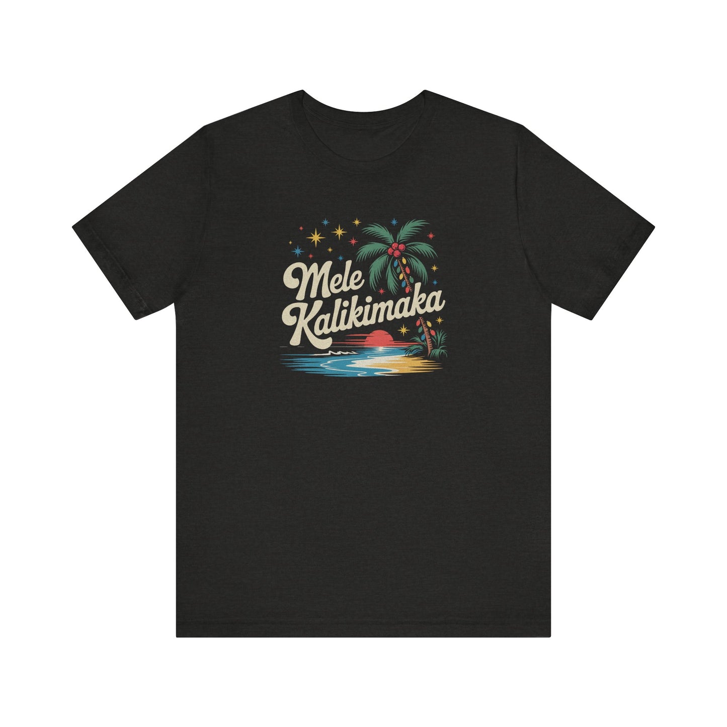 Mele Kalikimaka — Retro Hawaiian Christmas Tee (Dark)