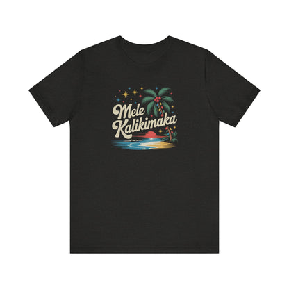 Mele Kalikimaka — Retro Hawaiian Christmas Tee (Dark)