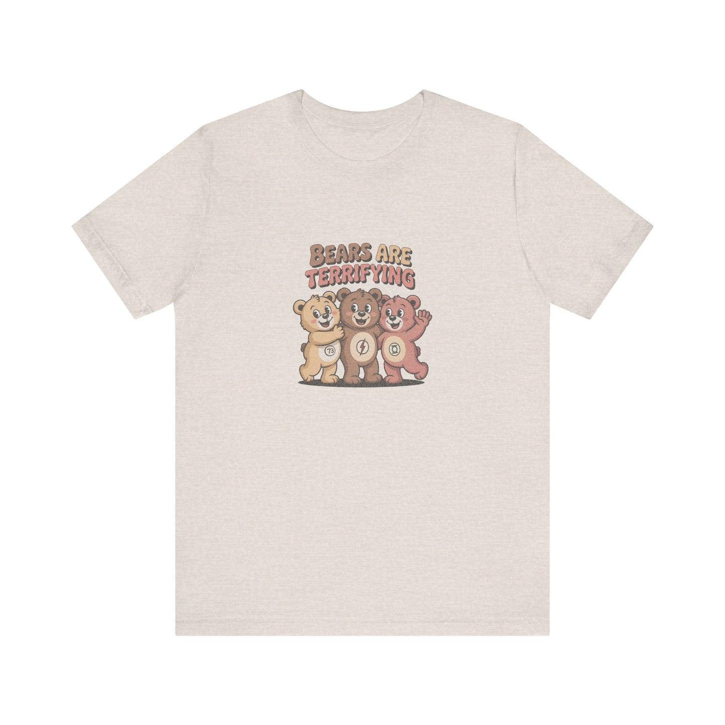 Bears Are Terrifying (Cute Remix) — Retro Tee (Light)