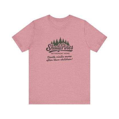 Shady Pines (Death Visits More Often Than Children) — Retro Tee (Light)