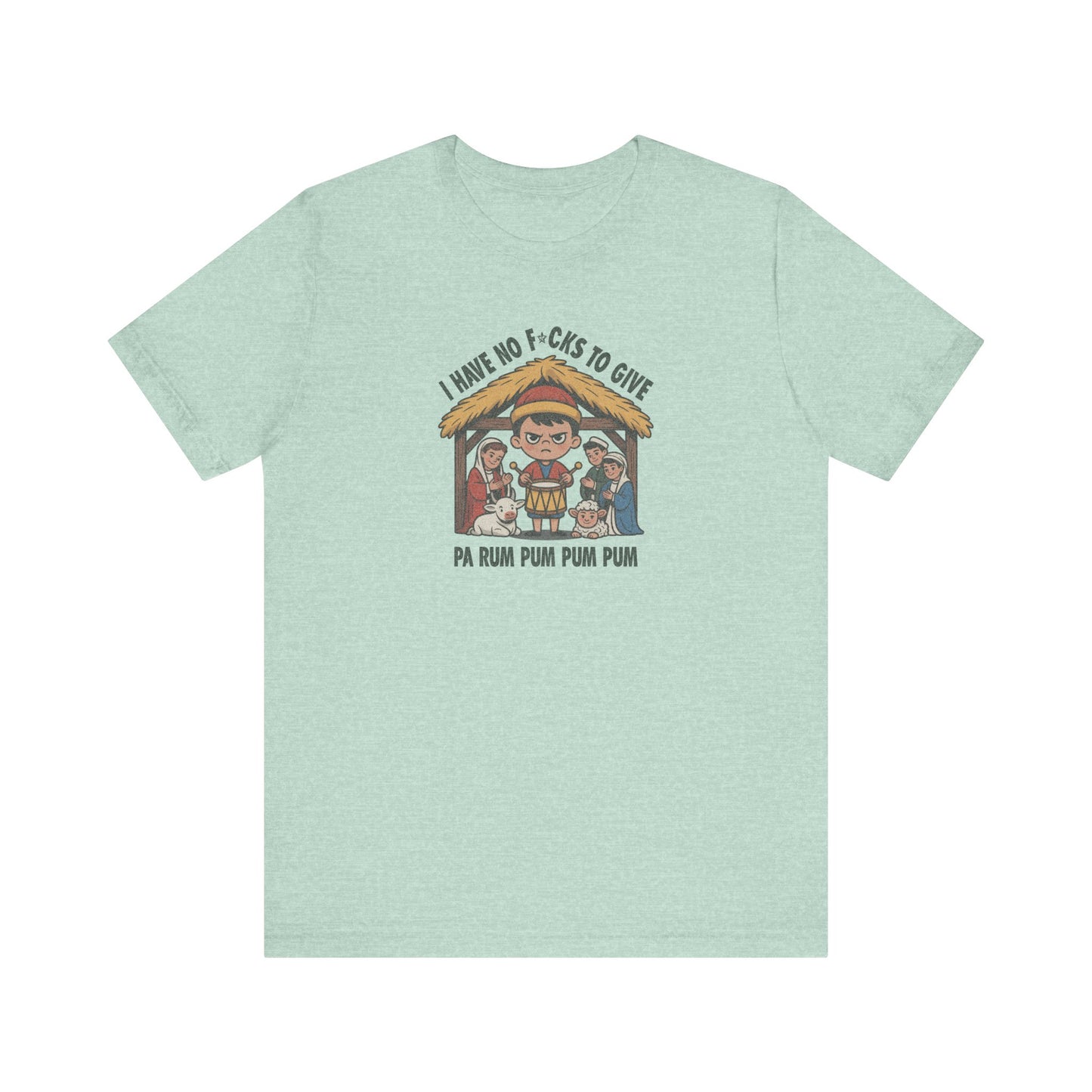 I Have No F*cks to Give — Little Drummer Boy Retro Tee (Light)