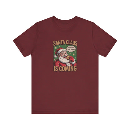 Santa Claus is Coming — Vintage Christmas Tee (Dark)