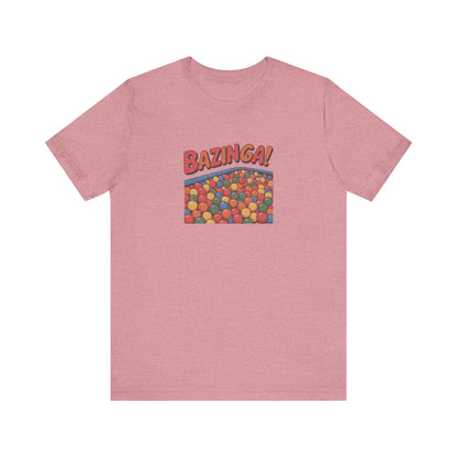 Bazinga! Ball Pit — Big Bang Theory Retro Tee (Light)