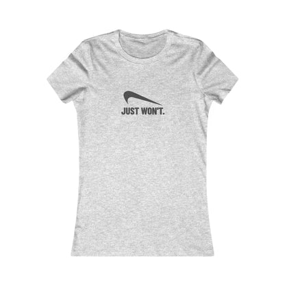 Just Won’t Athletic Parody — Retro Workout Women's Tee (Light)