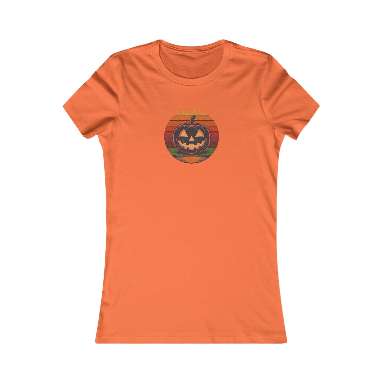 Retro Jack: Bold Grin — Halloween Sunset Women's Tee (Light)