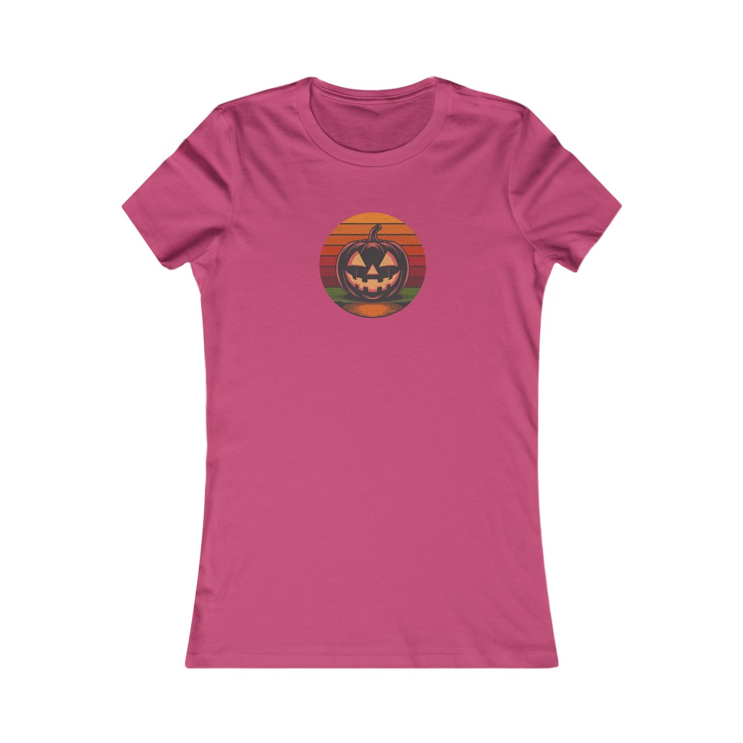 Retro Jack: Bold Grin — Halloween Sunset Women's Tee (Light)