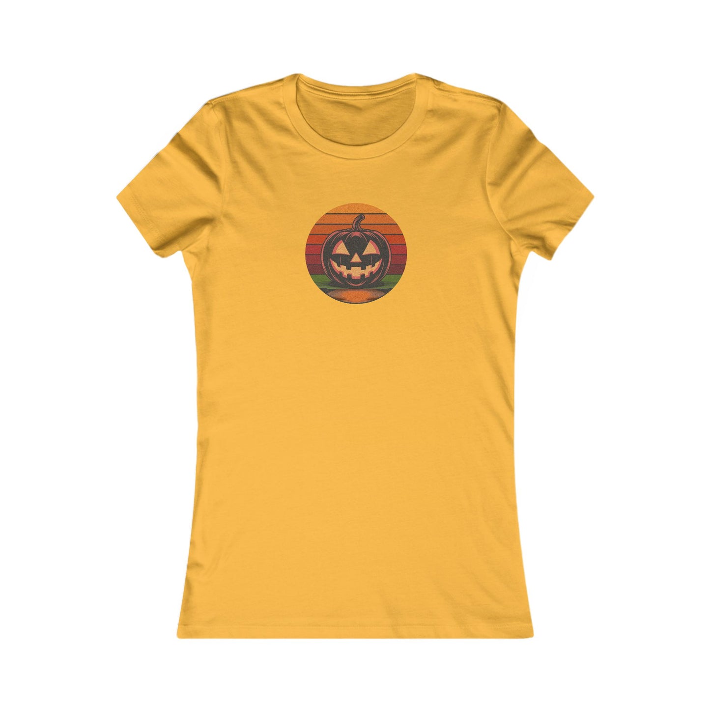 Retro Jack: Bold Grin — Halloween Sunset Women's Tee (Light)