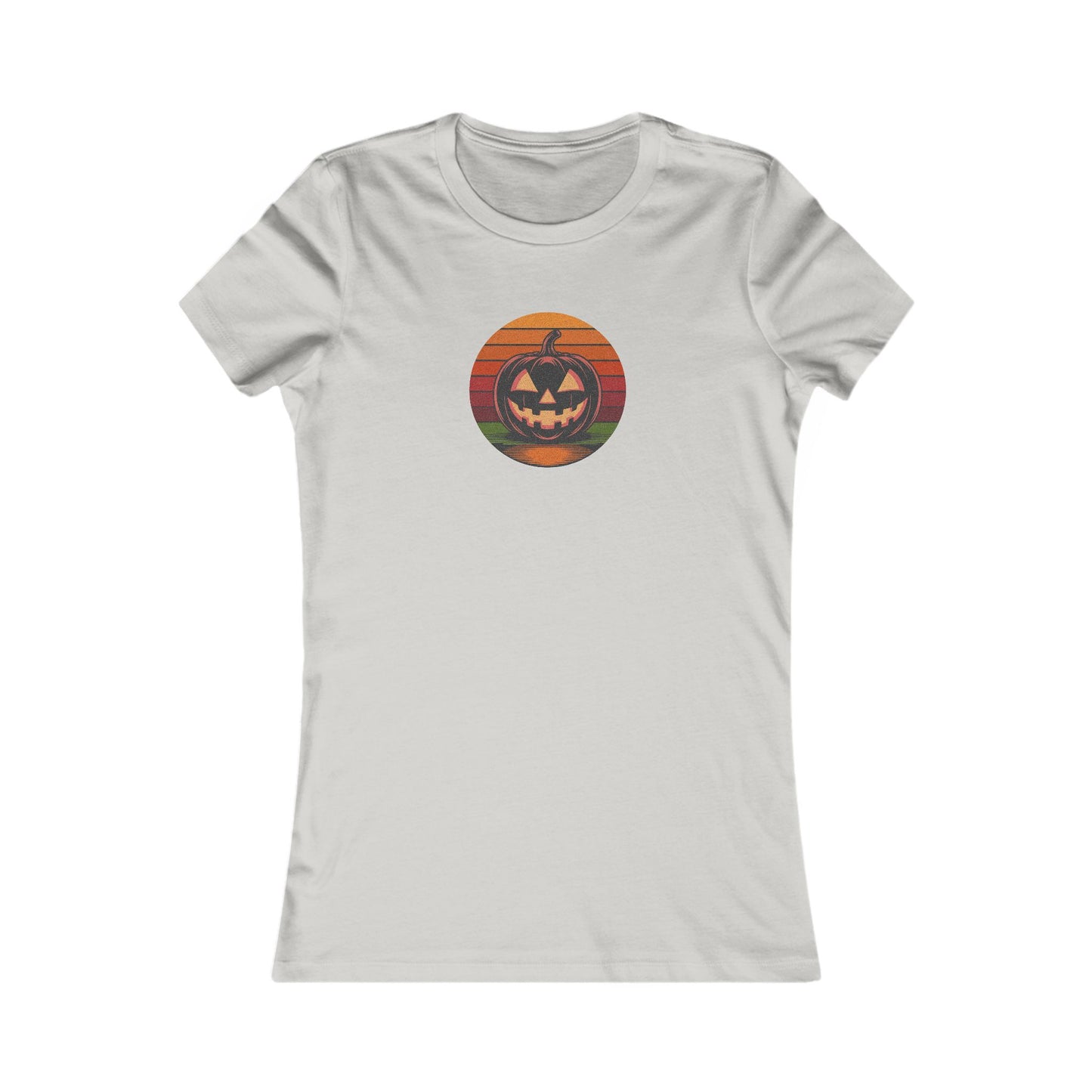 Retro Jack: Bold Grin — Halloween Sunset Women's Tee (Light)