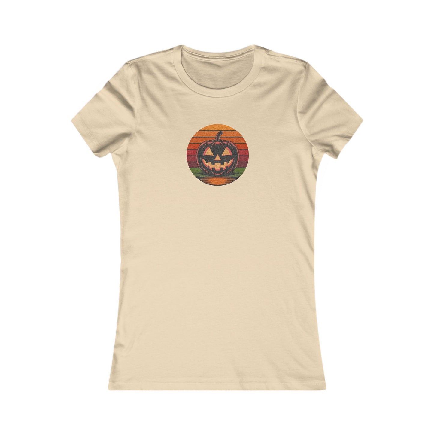 Retro Jack: Bold Grin — Halloween Sunset Women's Tee (Light)