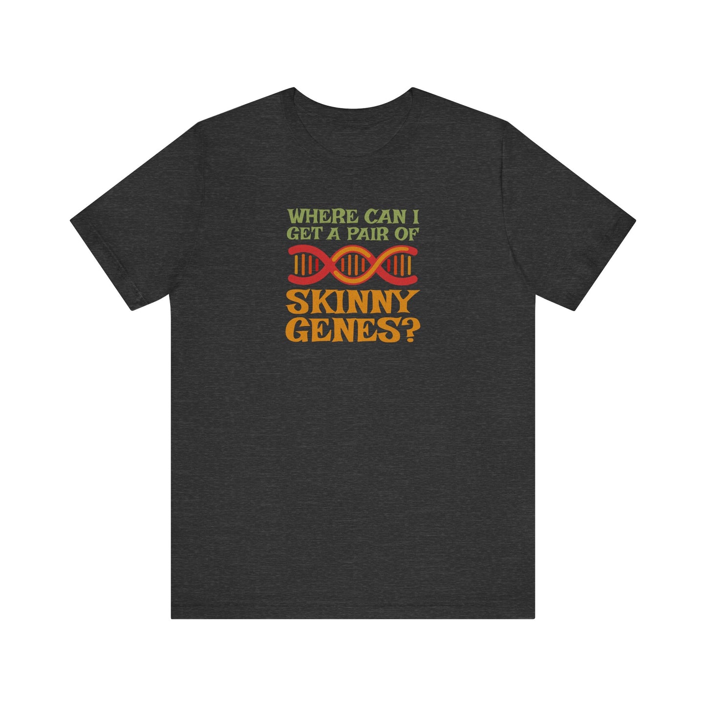 Pair of Skinny Genes (Colorful) — Retro Graphic Tee (Dark)