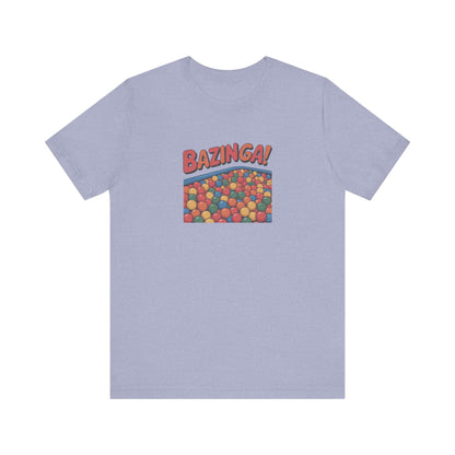 Bazinga! Ball Pit — Big Bang Theory Retro Tee (Light)