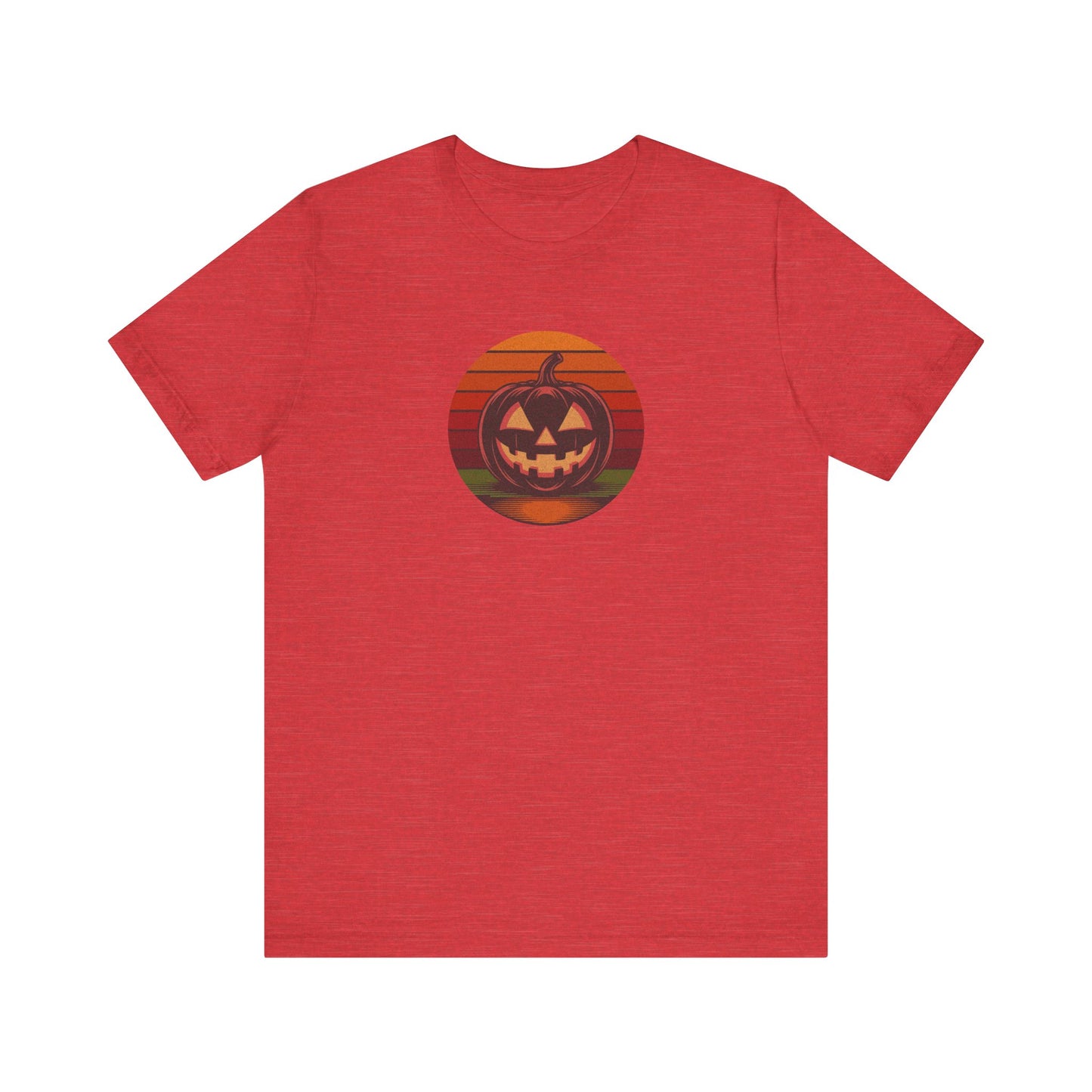 Retro Jack: Bold Grin — Halloween Sunset Tee (Light)