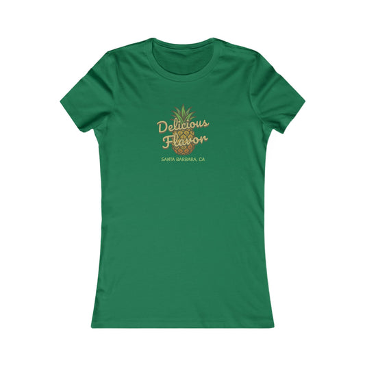 Delicious Flavor — Santa Barbara Pineapple Retro Women's Tee (Dark)