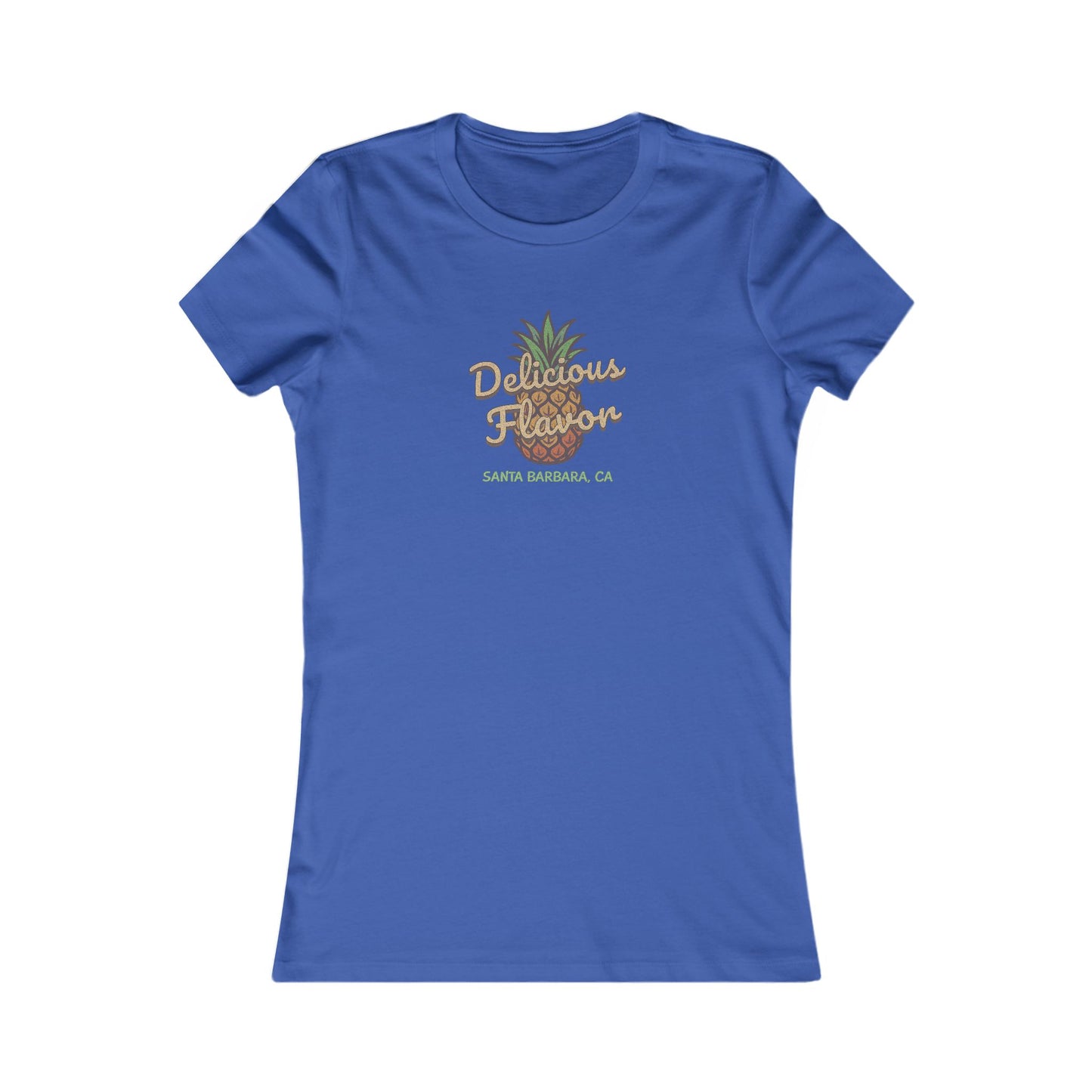 Delicious Flavor — Santa Barbara Pineapple Retro Women's Tee (Dark)