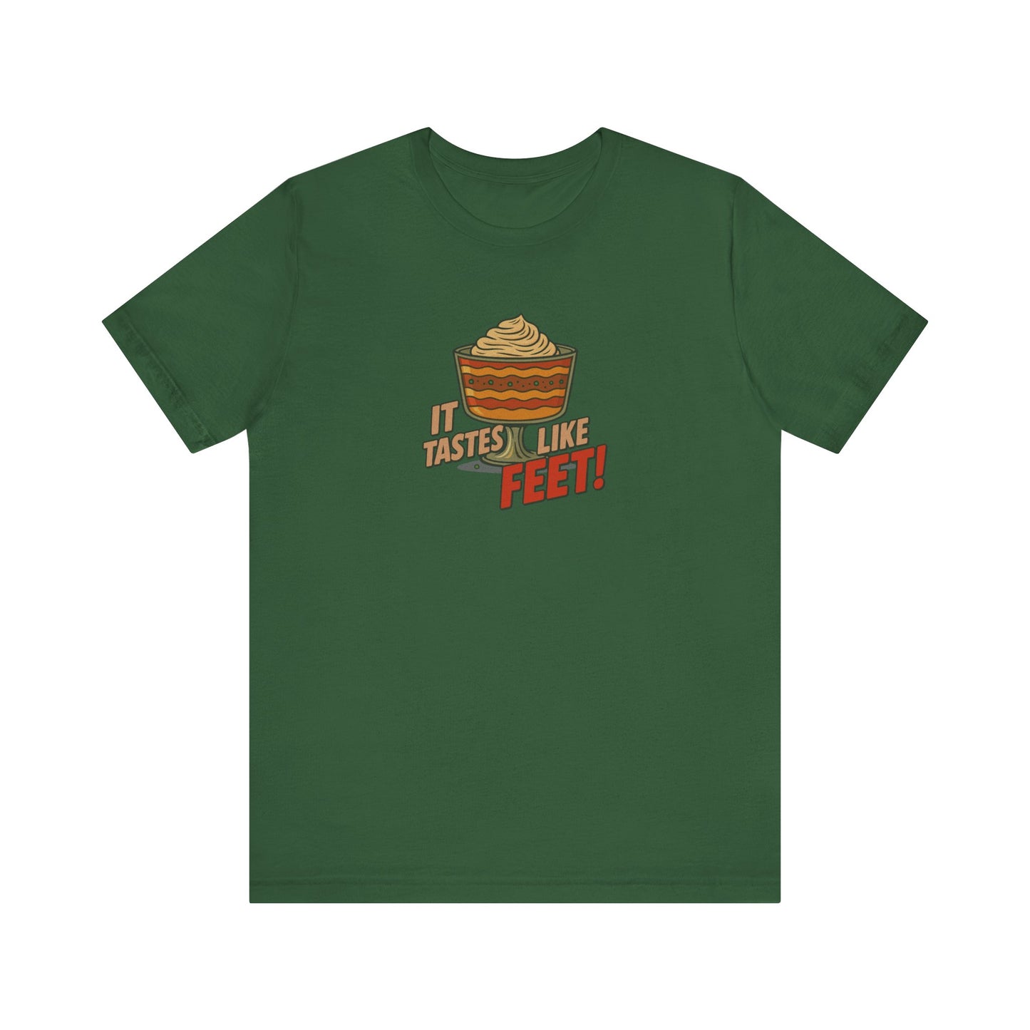 It Tastes Like Feet! — Thanksgiving Trifle Retro Tee (Dark)