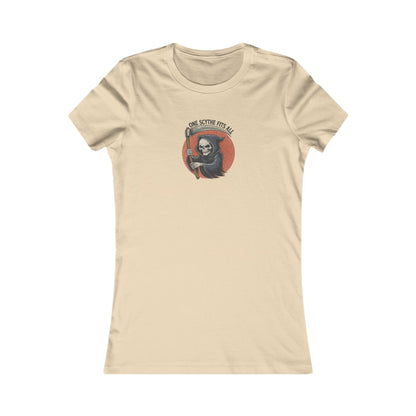 One Scythe Fits All — Grim Reaper Retro Women's Tee (Light)