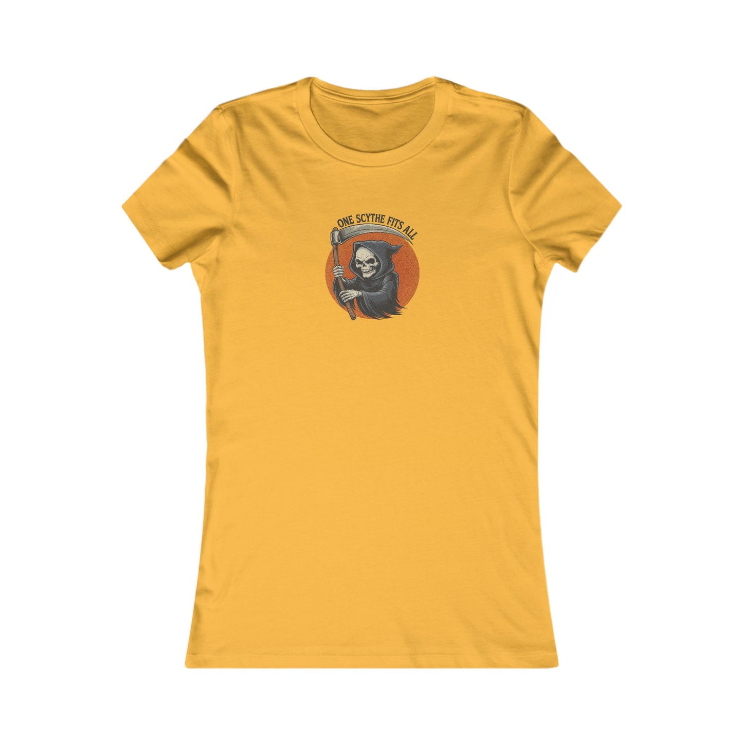 One Scythe Fits All — Grim Reaper Retro Women's Tee (Light)
