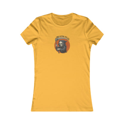 One Scythe Fits All — Grim Reaper Retro Women's Tee (Light)