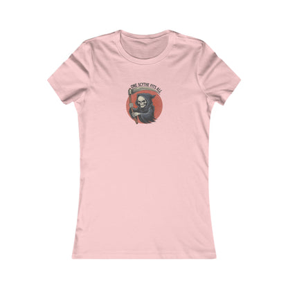 One Scythe Fits All — Grim Reaper Retro Women's Tee (Light)