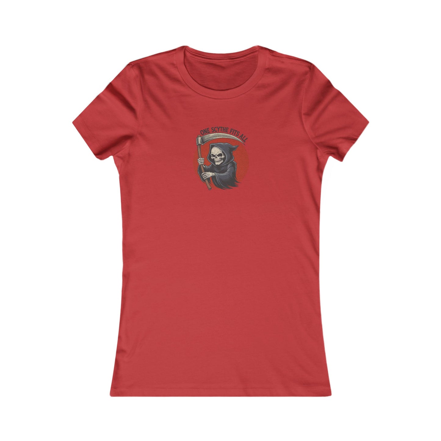 One Scythe Fits All — Grim Reaper Retro Women's Tee (Light)