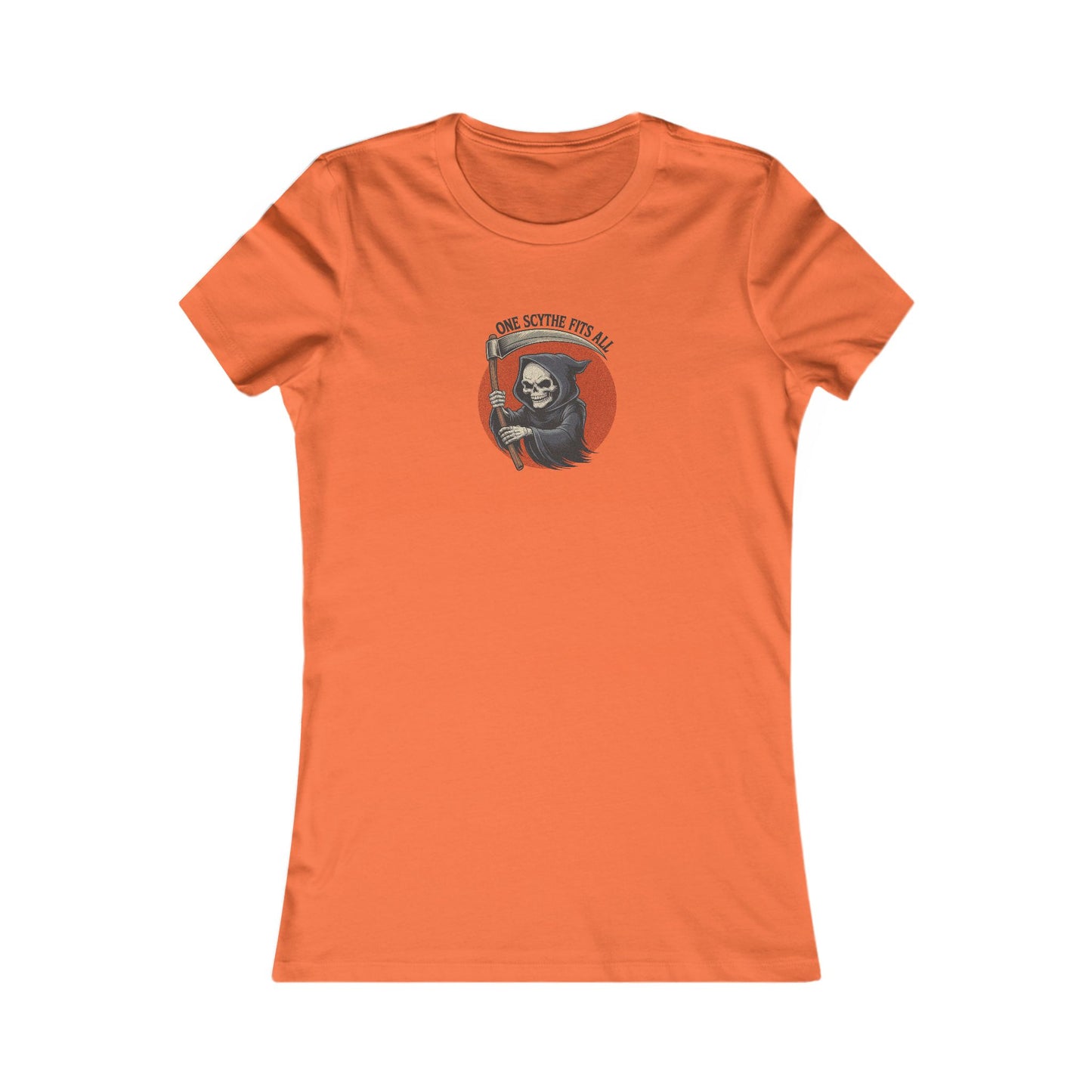 One Scythe Fits All — Grim Reaper Retro Women's Tee (Light)