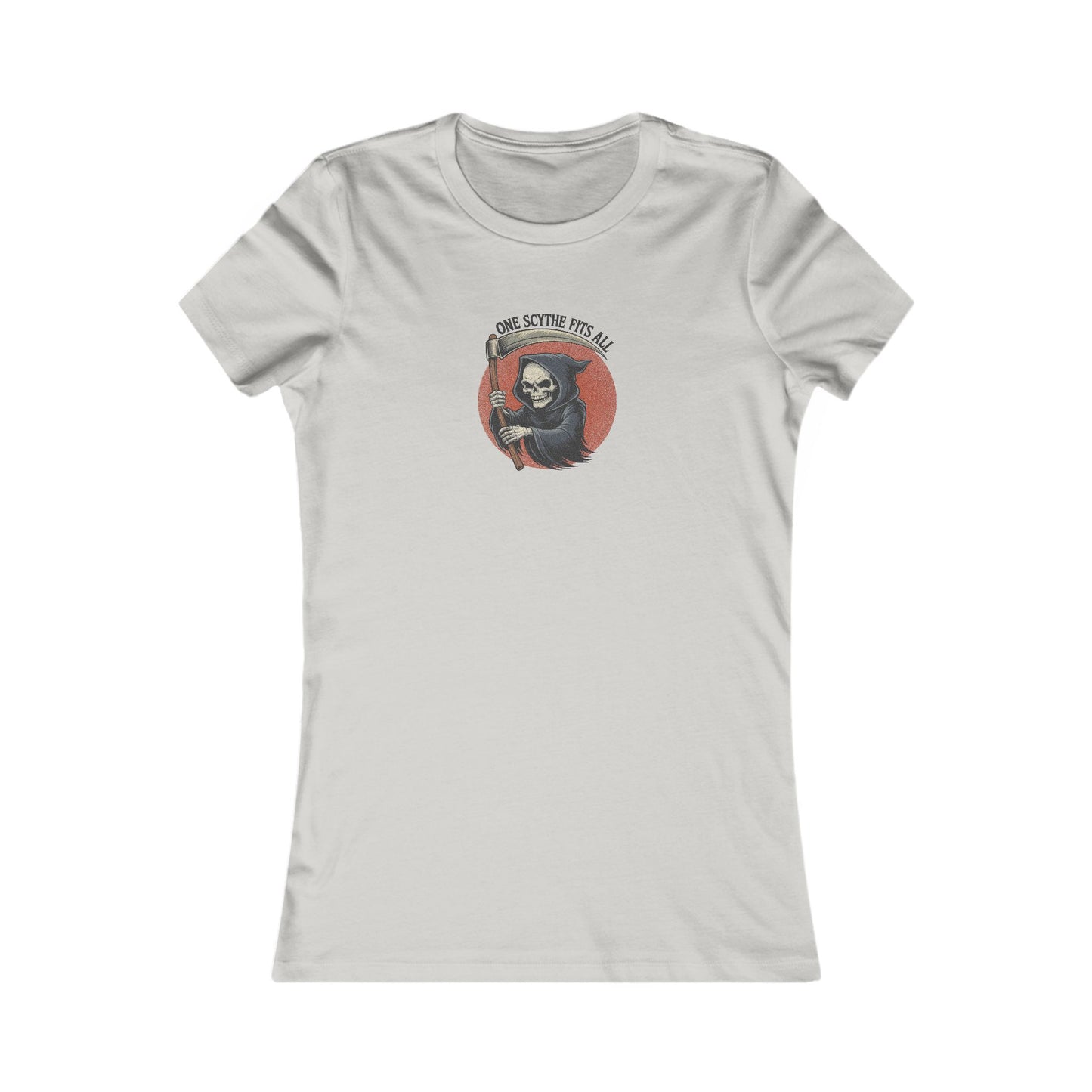 One Scythe Fits All — Grim Reaper Retro Women's Tee (Light)