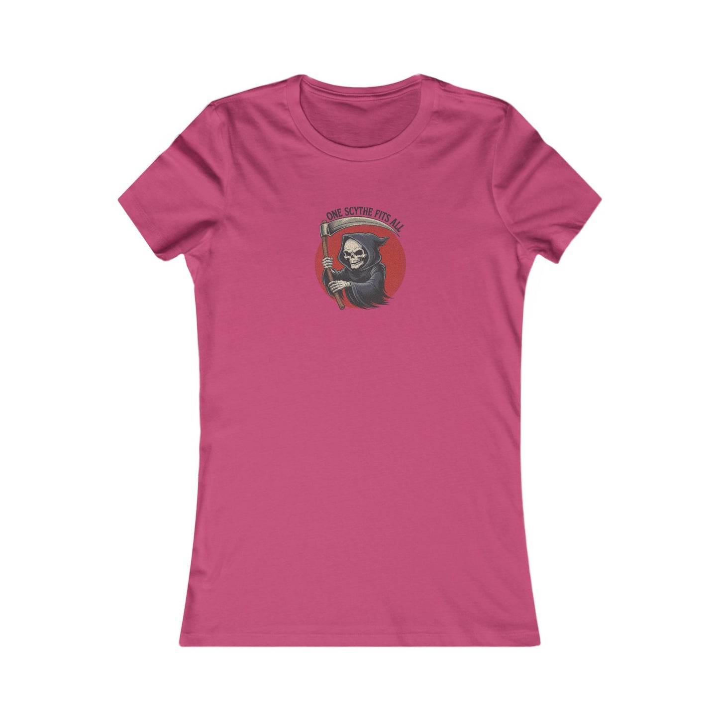 One Scythe Fits All — Grim Reaper Retro Women's Tee (Light)