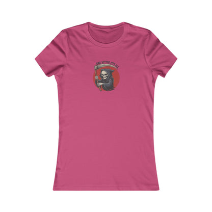 One Scythe Fits All — Grim Reaper Retro Women's Tee (Light)
