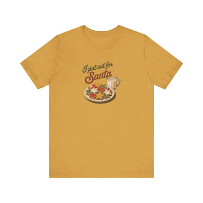 I Put Out for Santa — Retro Christmas Cookies Tee (Light)