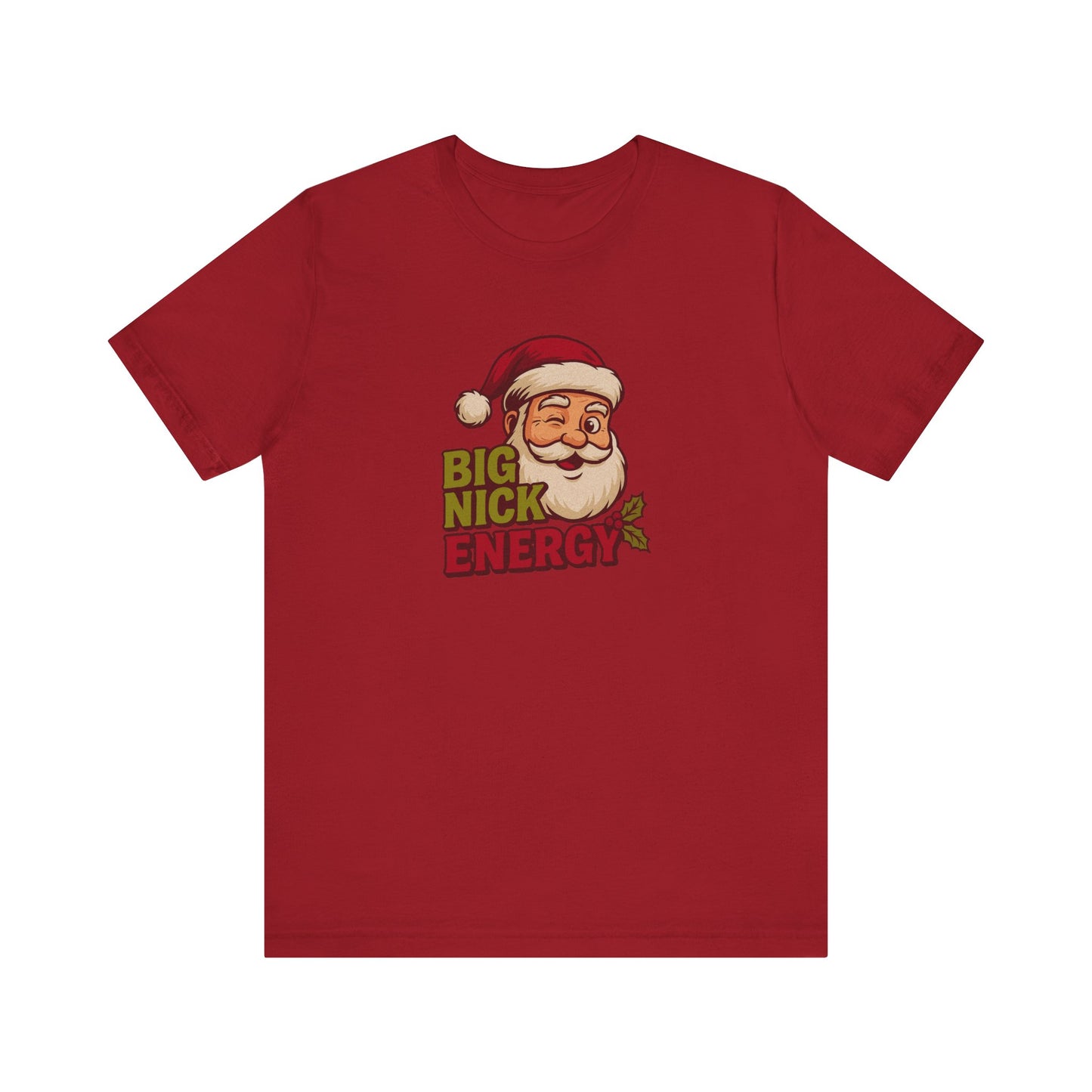 Big Nick Energy — Retro Santa Christmas Tee (Dark)