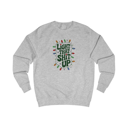Light That Sh!t Up — Retro Christmas Lights Sweatshirt (Light)