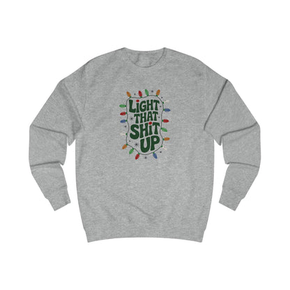 Light That Sh!t Up — Retro Christmas Lights Sweatshirt (Light)