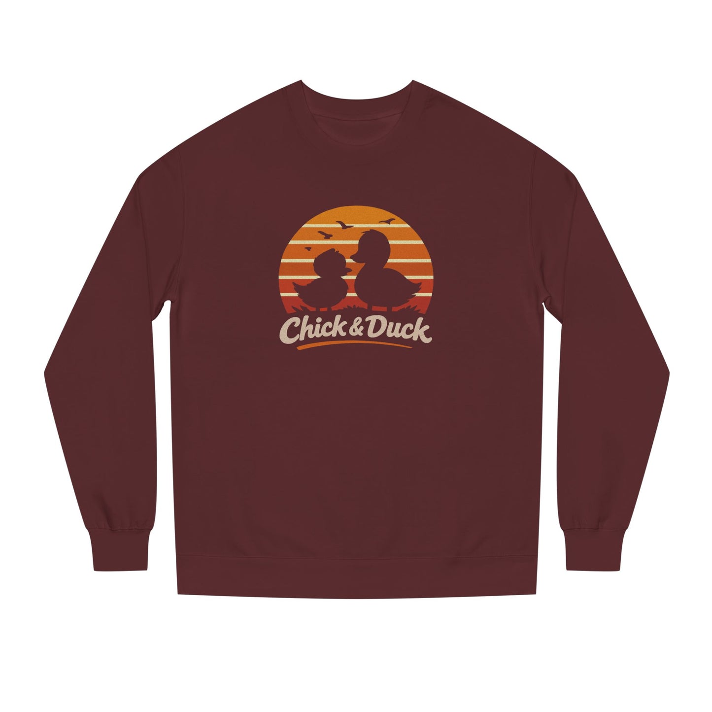 The Chick and the Duck — Friends Retro Sweatshirt (Dark)