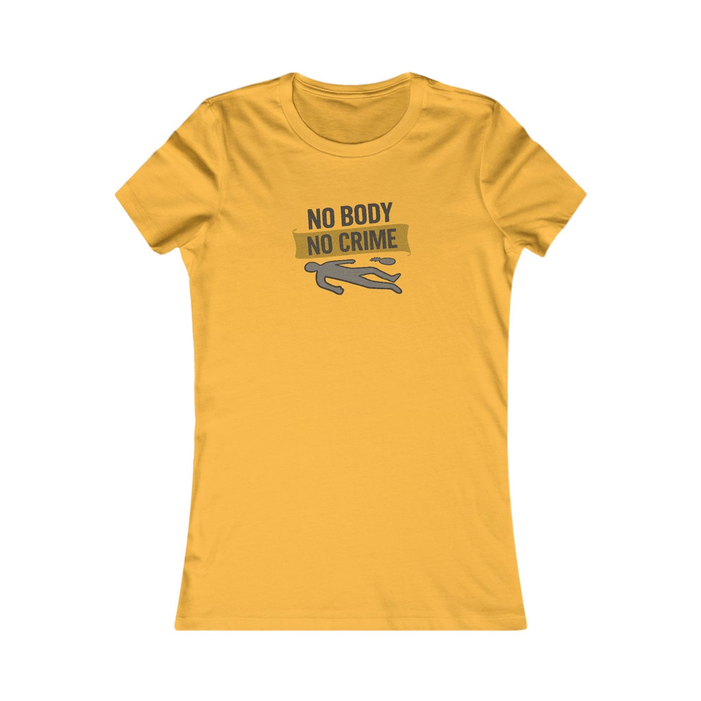 No Body, No Crime — Psych Crime Scene Retro Women's Tee (Light)